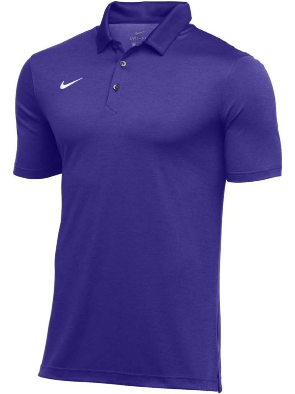 Men's Purple/White Imported mesh body fabric Three-button Polos Shirt